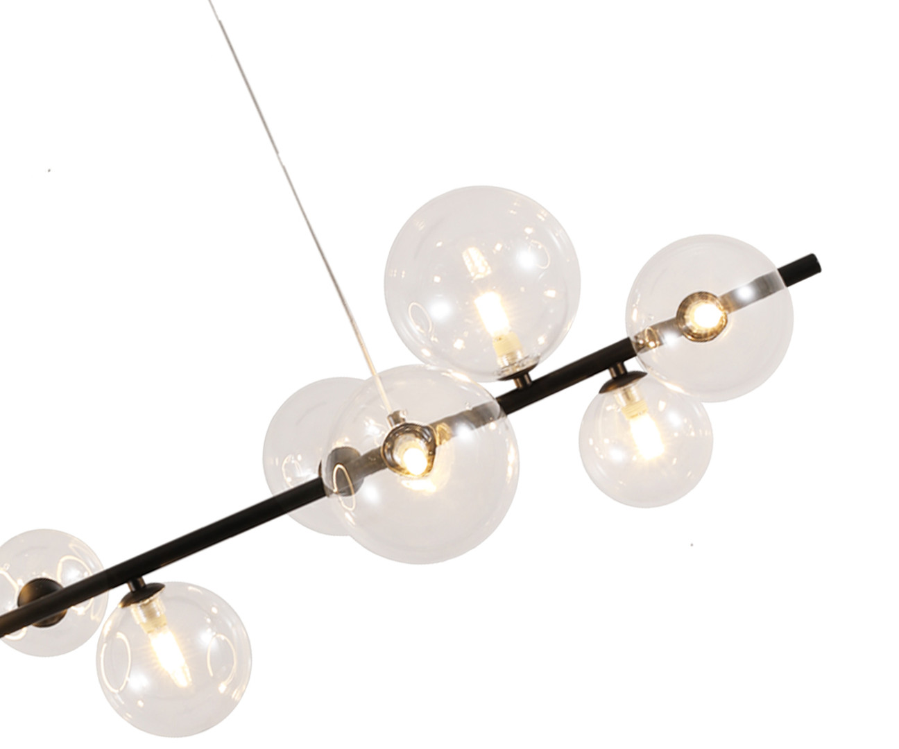 Светильник 90 см, Kink Light 07608-7A,19 G9+Led, черный