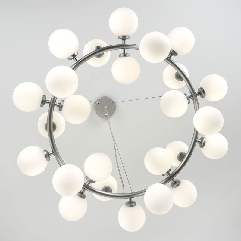 Подвесной светильник 80*30/120 см, 25xG9 MODESTYLE MS.6033.25 SL серебро