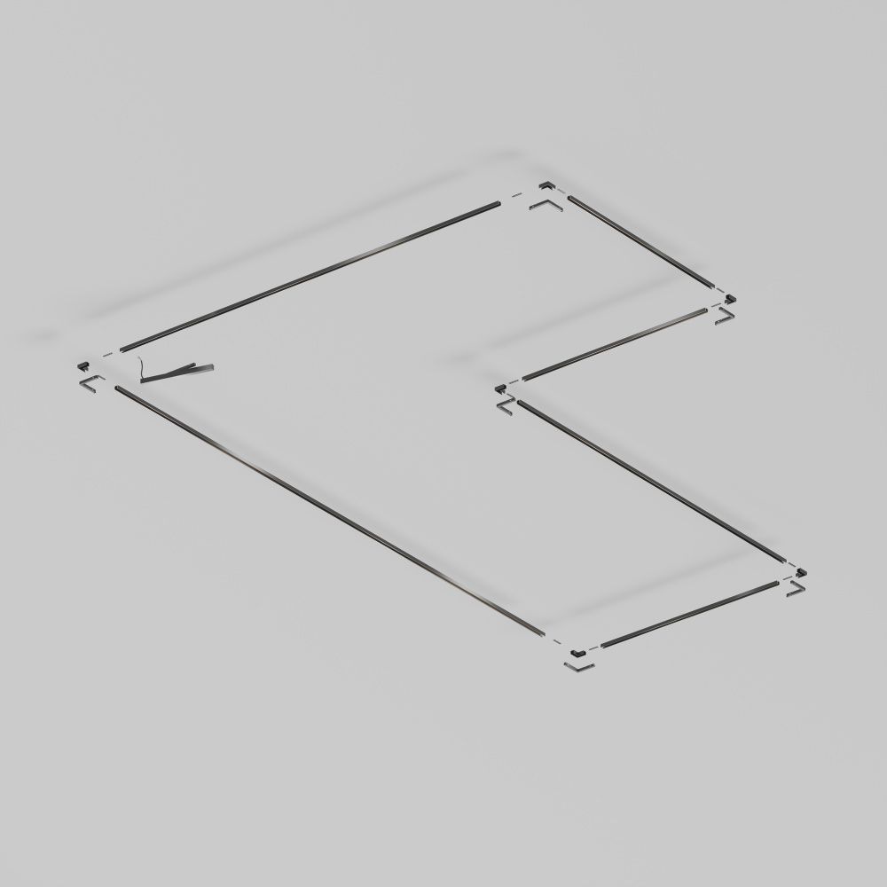 Шинопровод 3 м Exility X накладной, черный 300*2*1 см, Maytoni Technical  TRX239-413B, Черный