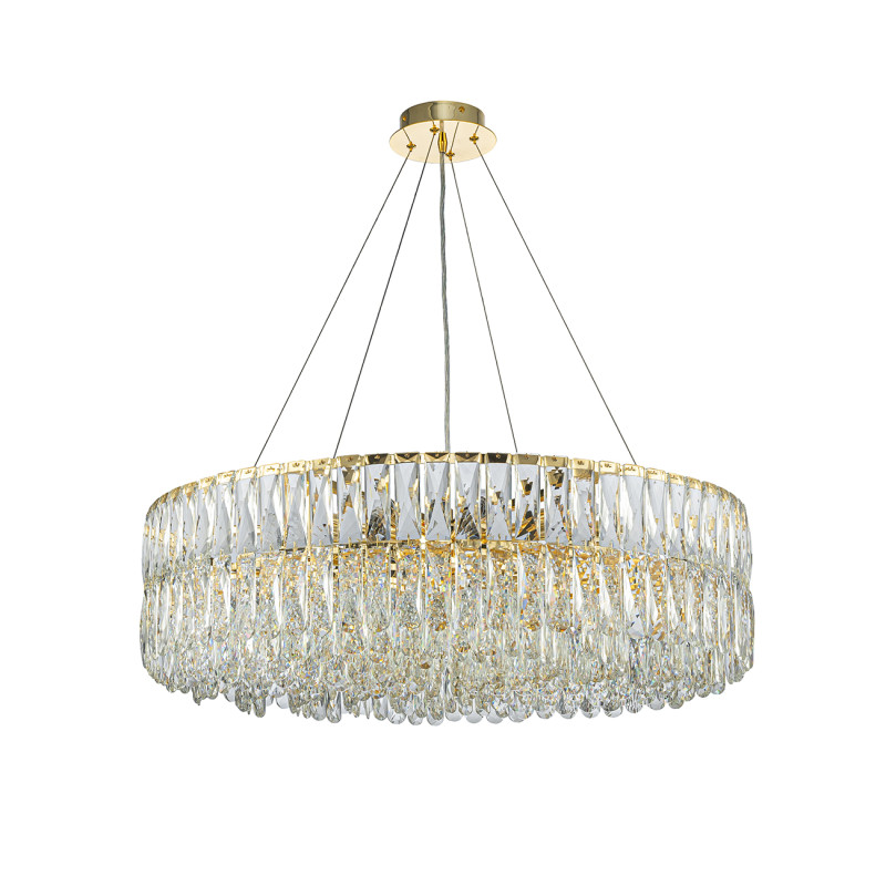Подвесная люстра 80*80*126 см, 18*E14, 720W, Indigo VORTICE V000598 золотой, 12050/18P Gold
