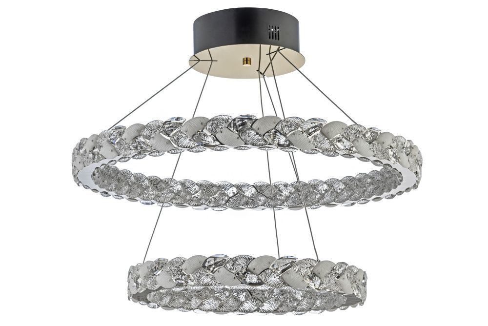 Люстра подвесная ** см, Led лента*LED*120W, 3300/4200/6500K, Dio D`arte Este Este L 1.5.60+40.100 N, Никель