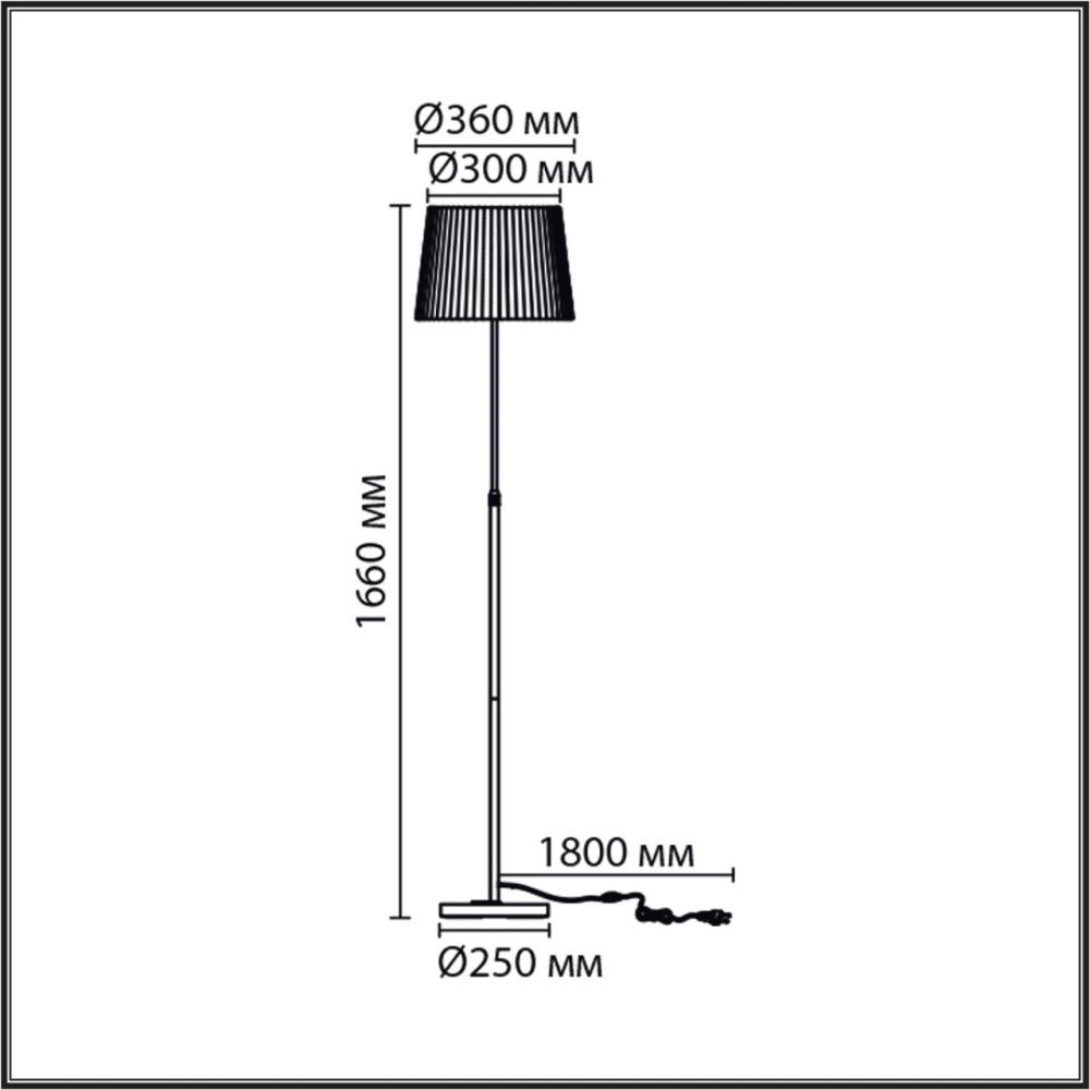 Торшер 36*36*166-166 см, 1*Е27*60W, K, Lumion Tune LUM8302/1F, бронзовый; черный