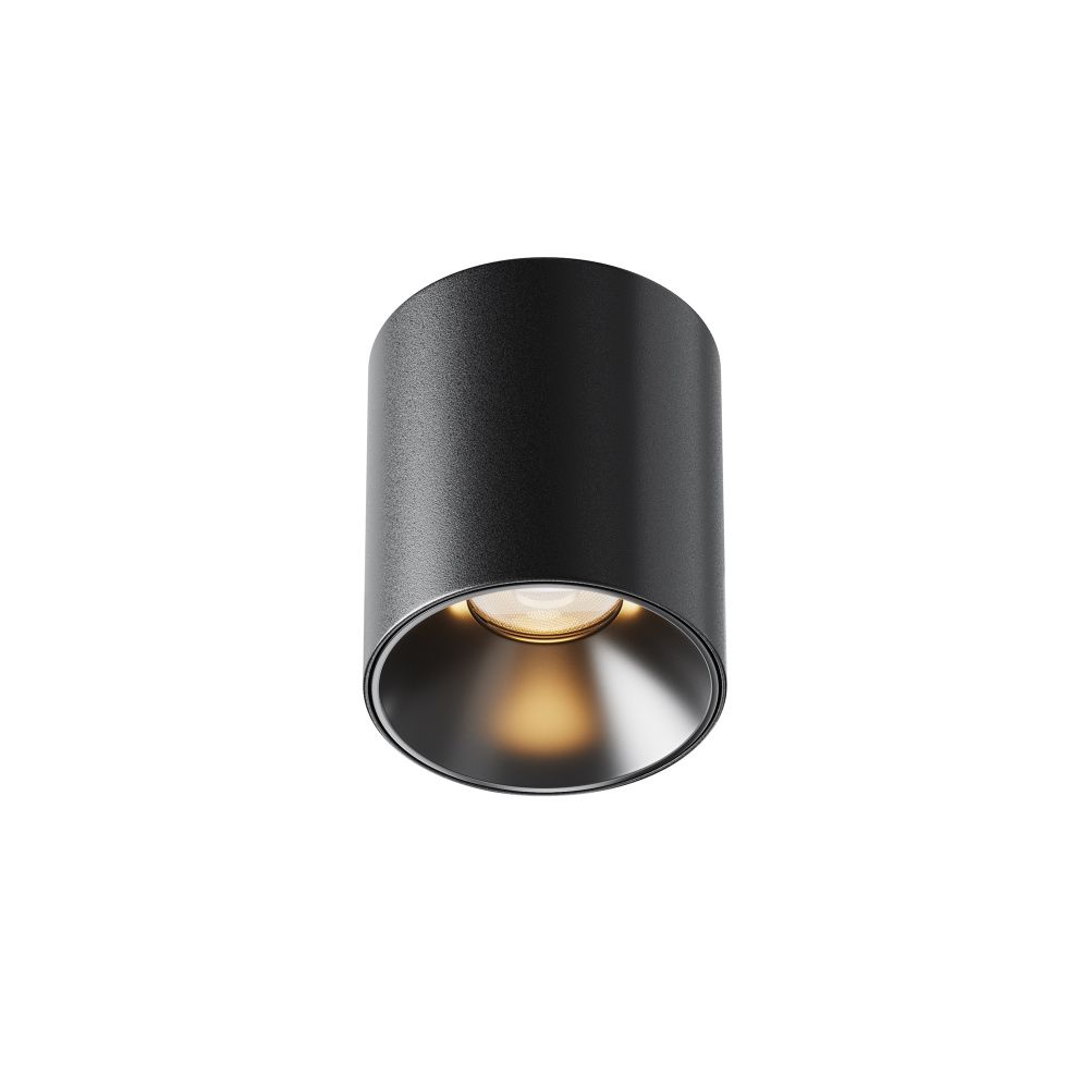 Потолочный светильник 6 см, LED*5W, 2700K, Maytoni Alfa LED 50° C064CL-5W2.7K-RD-B, Черный