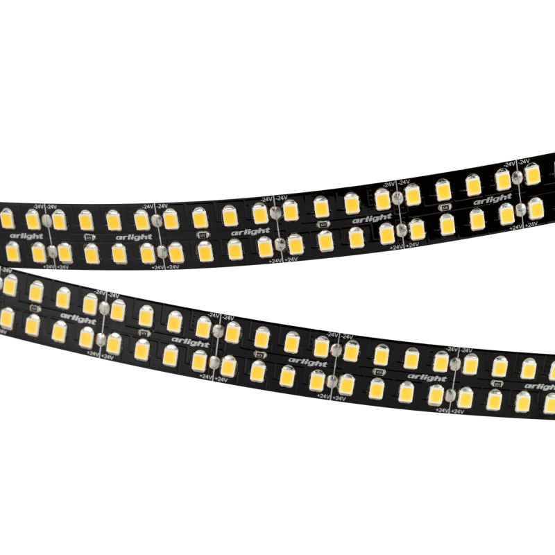 Лента RT-5000-2835-320 24V Warm2700 (BLACK 15mm, 24W/m, IP20), Arlight 032611. Цена указана за 5 метров. Продается кратно 5 метрам.