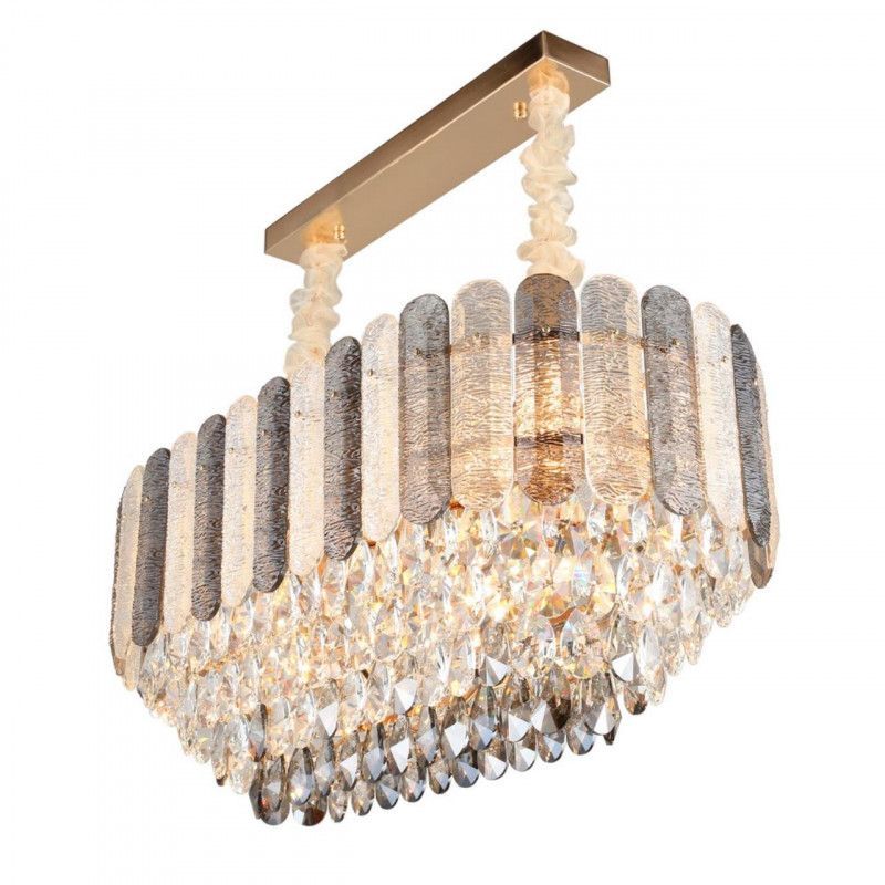 Подвесная люстра 75*39*50-85 см, E14, 40W, Aployt Rozel APL.770.03.11, золотой