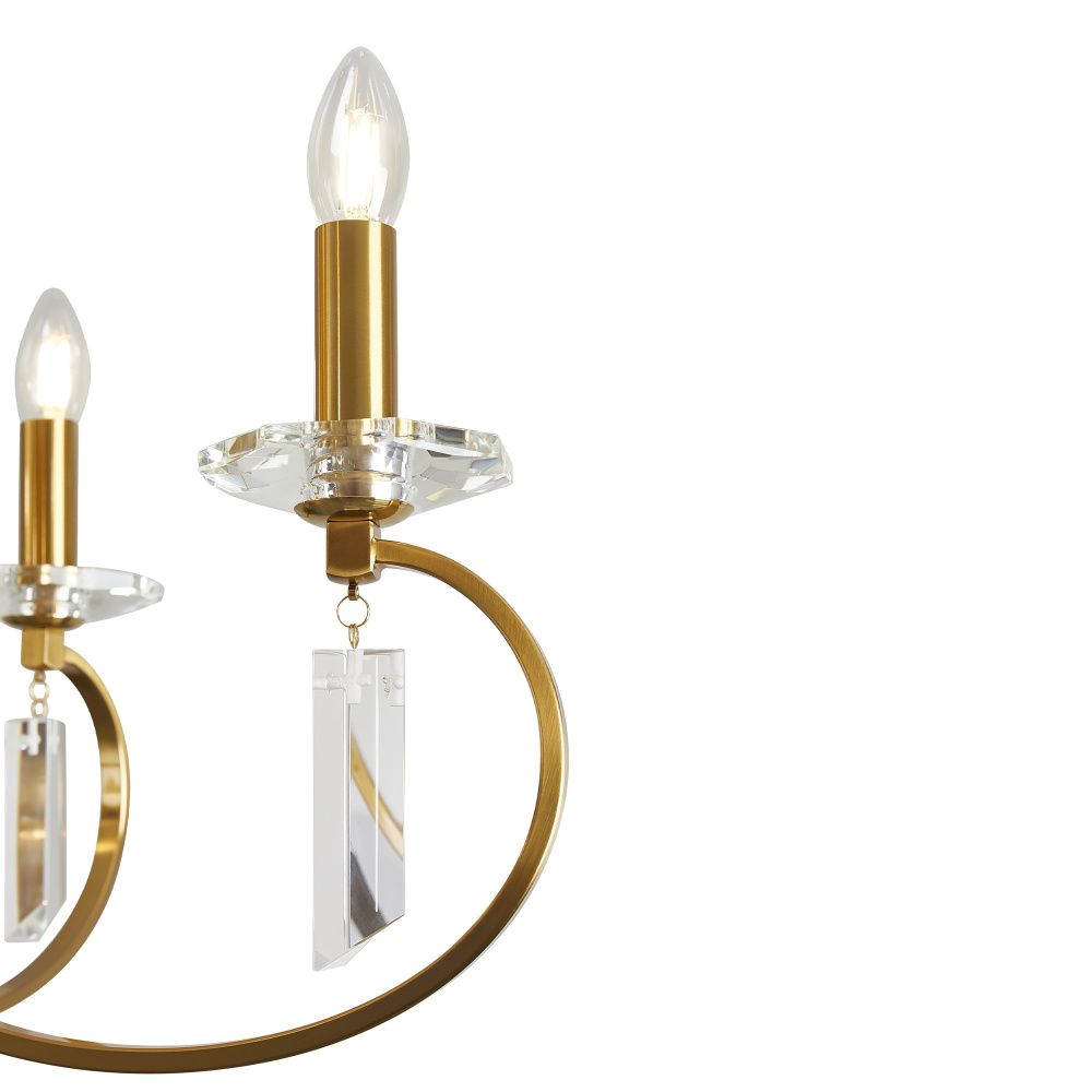 Подвесной светильник 66-152 см, 5*E14*40W Freya Harvest FR2040PL-05BS, Латунь