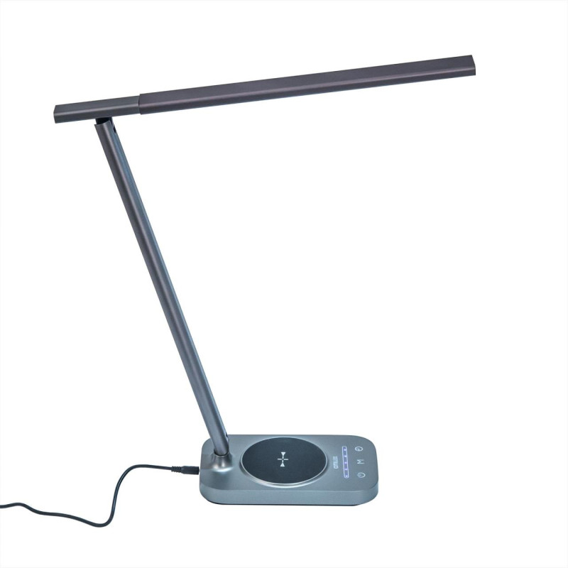 Настольный светильник светодиодный с USB+Qi Citilux Ньютон CL803052, серый