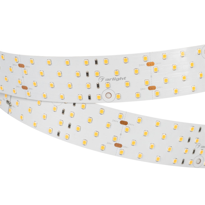 Лента RT 2-2500 24V Warm2700 4x2 (2835, 700 LED, CRI98) (Arlight, 30 Вт/м, IP20) 025161(1). Цена указана за 2,5 метров. Продается кратно 2,5 метрам.