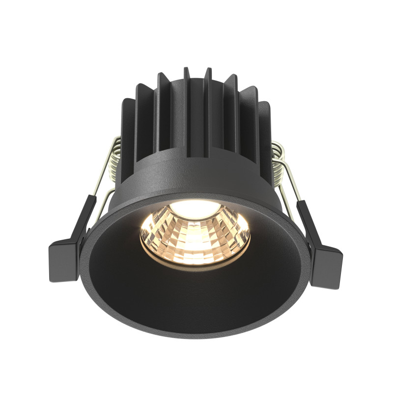 Встраиваемый светильник 6*6*5,3 см, LED, 7W, 3000К, Maytoni Technical ROUND DL058-7W3K-B черный