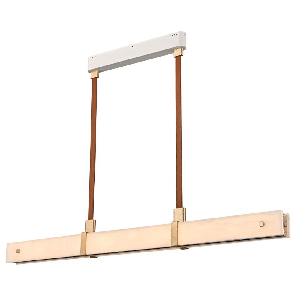 Подвесной светильник 120 см, 150W, 3000K, Wertmark Kerry WE441.12.003, белый-мрамор