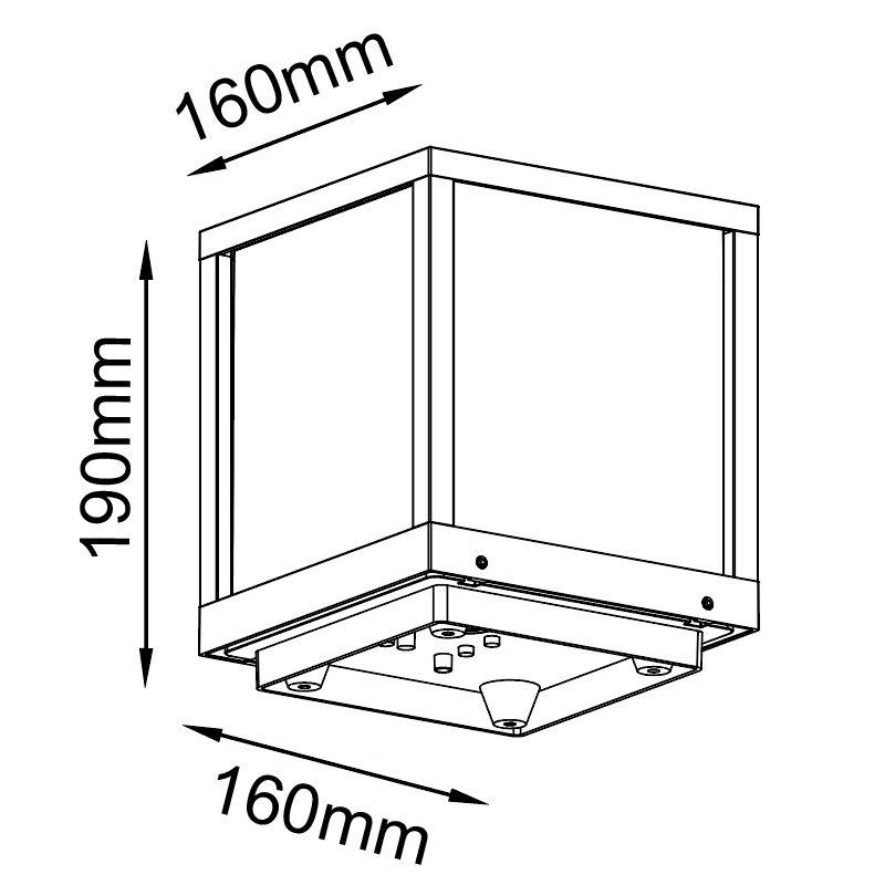 Уличный светильник 16*16*19-19 см, вр  см, 1*E27*20W, K, Mantra Utah MAN8930, черный