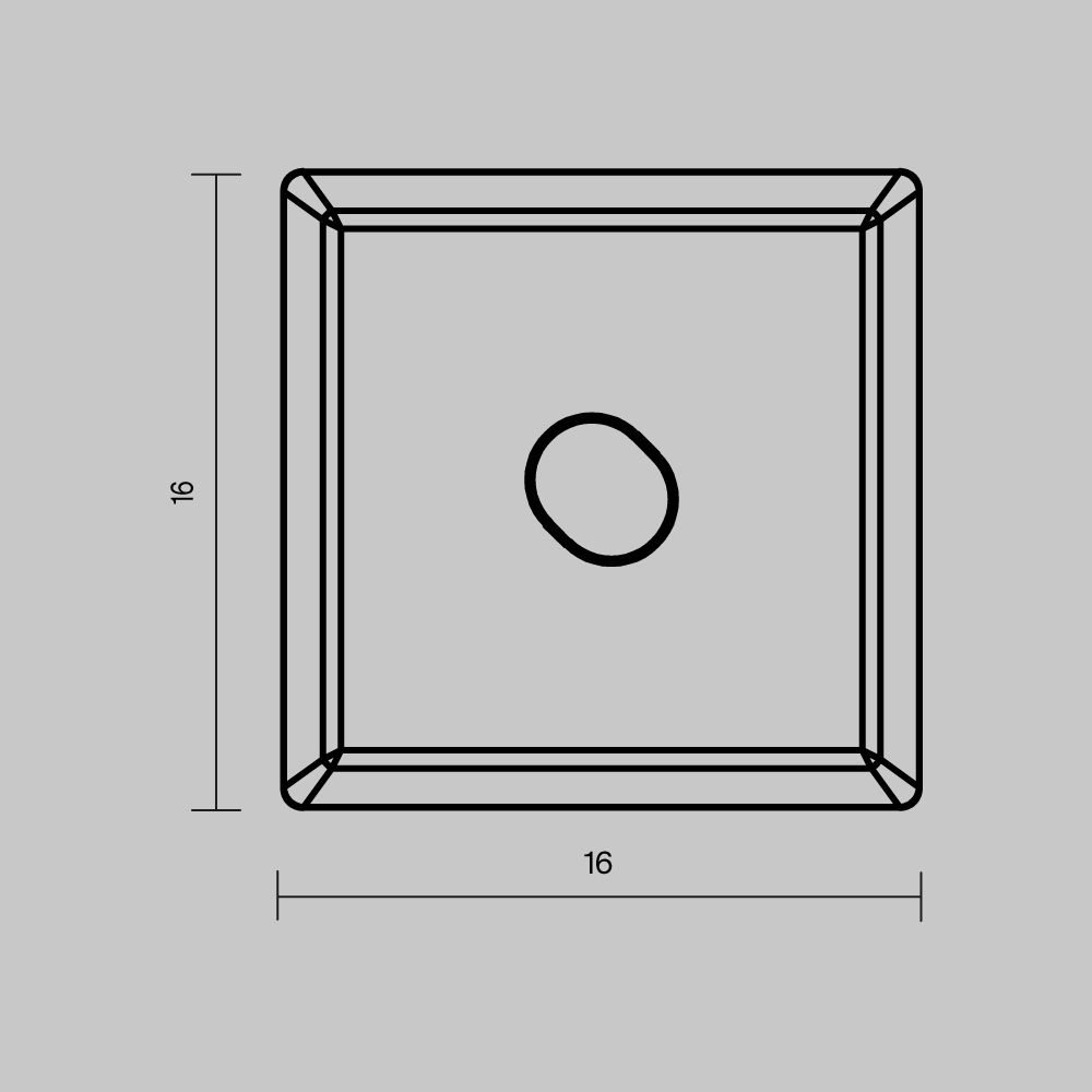 Комплект заглушек (для профиля 16×16) 2 шт., ALM-1616S-B-EC 642030, 1*2*2 см, Maytoni Led Strip 642030, Черный