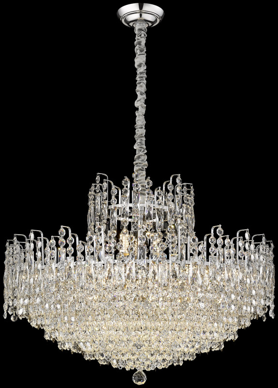 Подвесная люстра 80*80*140 см, 21*E14, 840W, Wertmark  WE154.21.103 хром