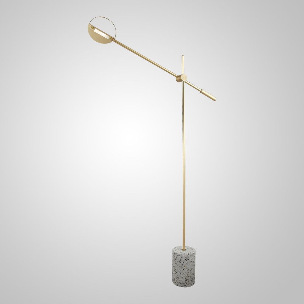 Торшер BOLIA LEAVES Brass 169*98*169 см, 1*LED*4W, ImperiumLoft 41.212, Белый, Золотистый