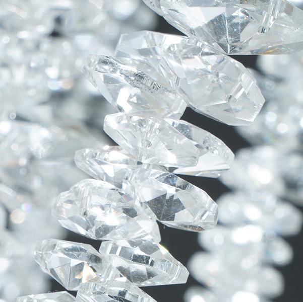 Светильник настенный DZN-5593 СЕРЕБРО / ПРОЗРАЧНЫЙ  3/G9/40W FLOWING 24-12