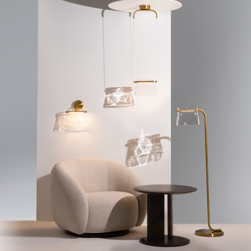 Торшер 127 см, 8W, 3000K, Maytoni Cabaret MOD170FL-L8BS3K, латунь