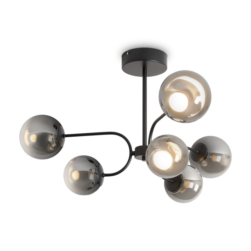 Люстра на штанге 78,5*78,5*43 см, LED, 25W, 3000К, Freya ARCH FR6178CL-L30B черный