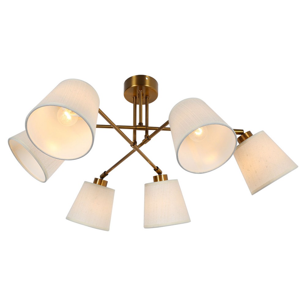 Люстра LSP-8191 белый\бронза диаметр 80 см.