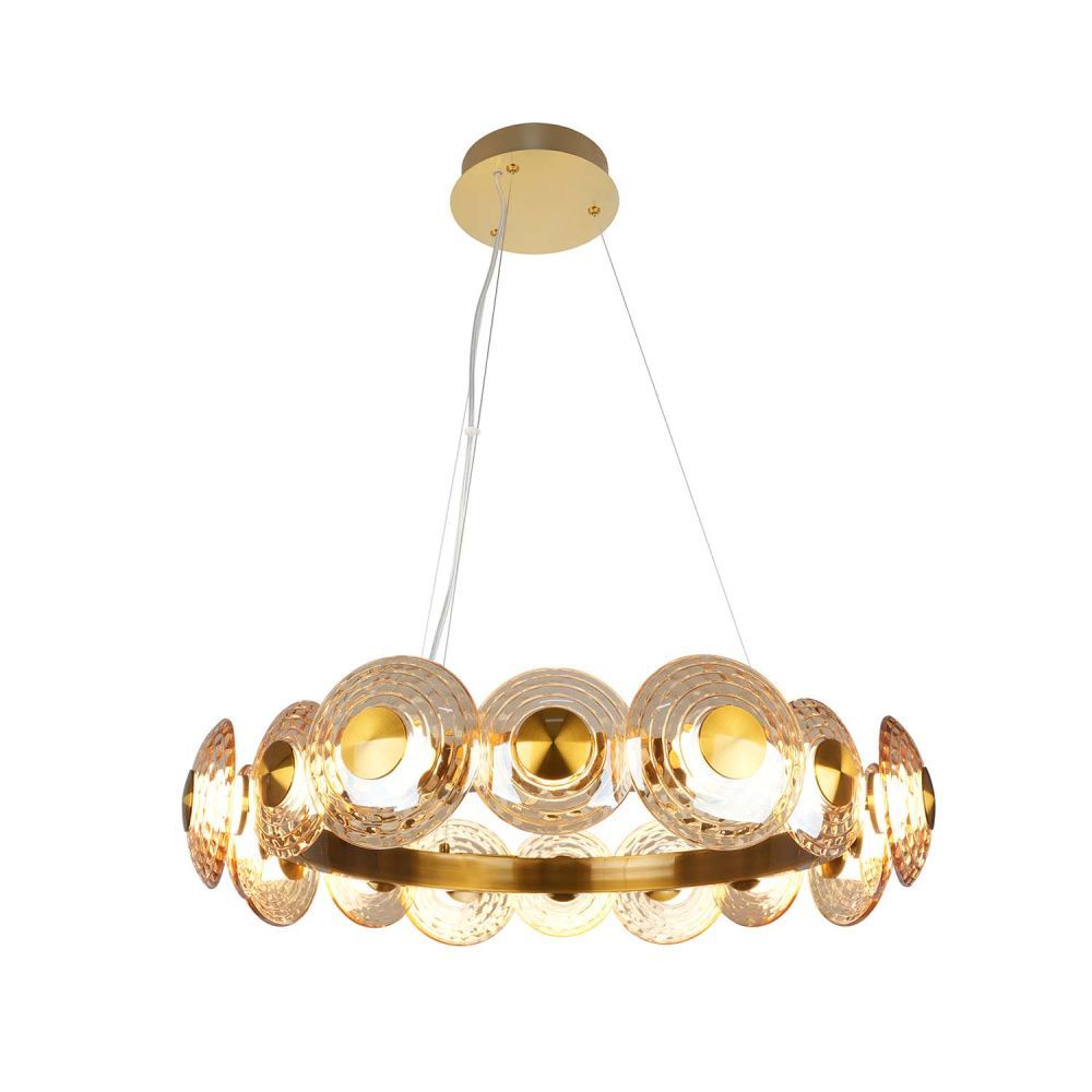 Подвесная люстра 70*29,5-159 см, 16*LED, 72W, 4000K, Favourite Claros 4641-16P, латунь