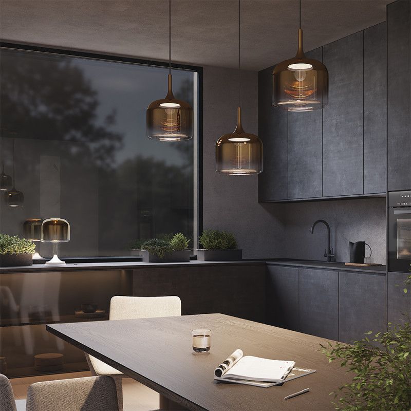 Подвесной светильник 26*26*339,5 см, LED*12W, 3000K, Maytoni Spirito MOD286PL-L18G3K, золотой