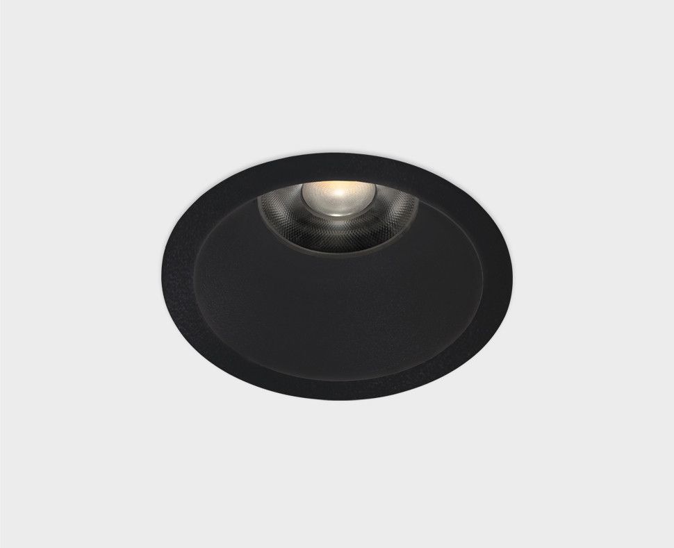 Встраиваемый светильник 8 см, 12W, 4000K, Italline IT06-6025 black 4000K, черный