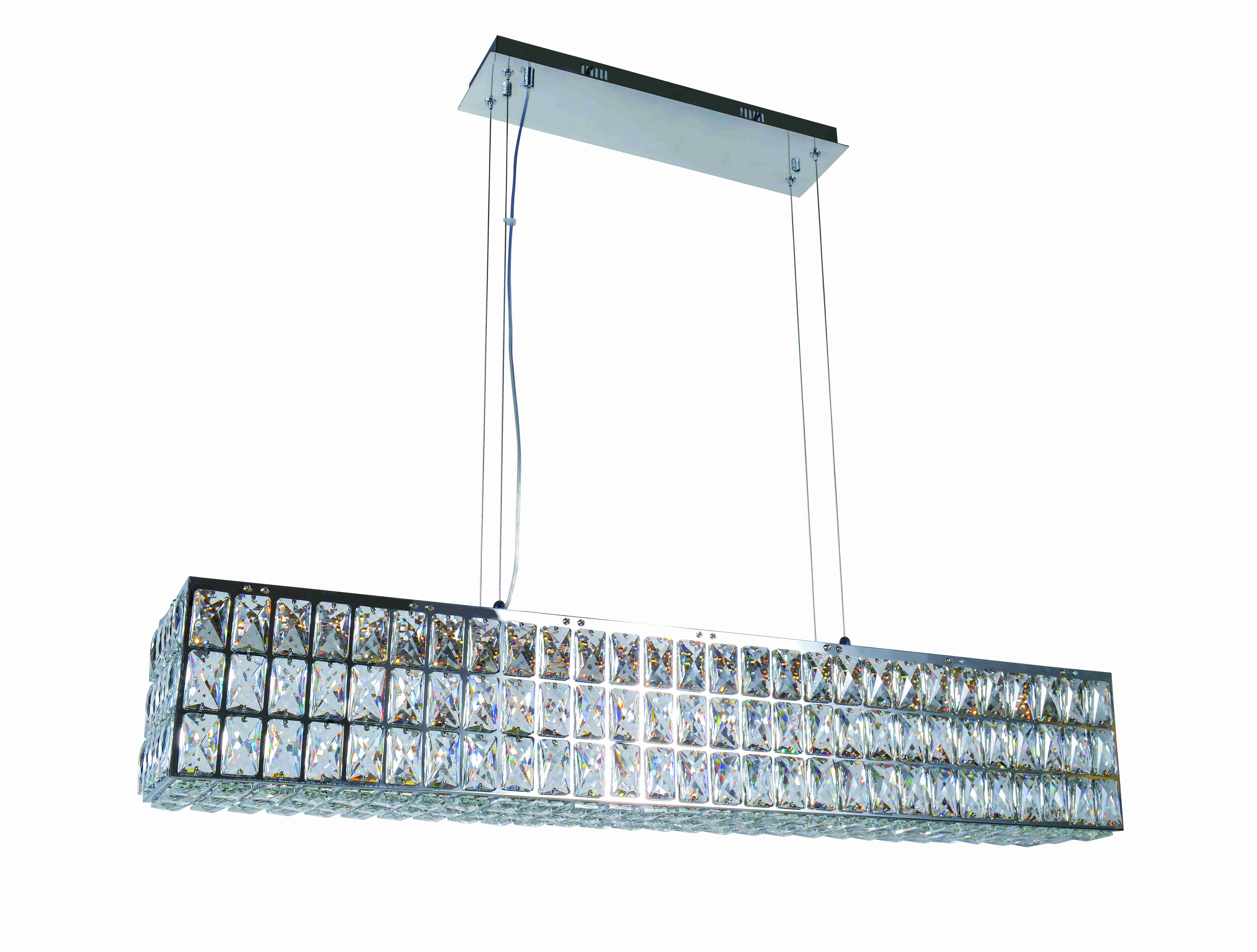 Люстра 1000*190*190, LED, 64W NewRgy Cristallo 2798R/64W CHROME+CLEAR, Хром+Прозрачный