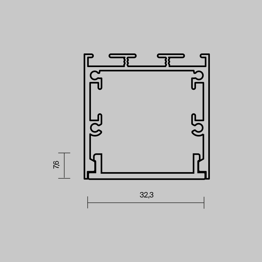 Рассеиватель для профиля 35×35 (Чёрный, 2 м), ALM-35-B-DF-2M 642040, 200*3*1 см, Maytoni Led Strip 642040, Черный