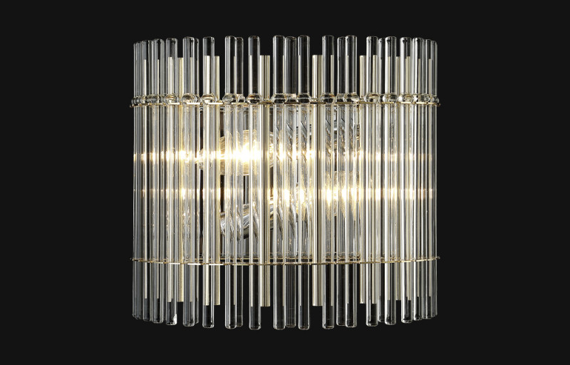 Бра Crystal Lux AURELIO AP2 GOLD+CHROME/TRANSPARENT Хром