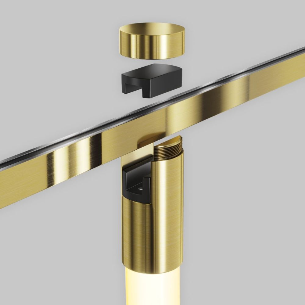 Трековый магнитный светильник 200 см, 27W, 3000K, Maytoni Technical Tau Flarity TR154-1-27W3K-BS, латунь