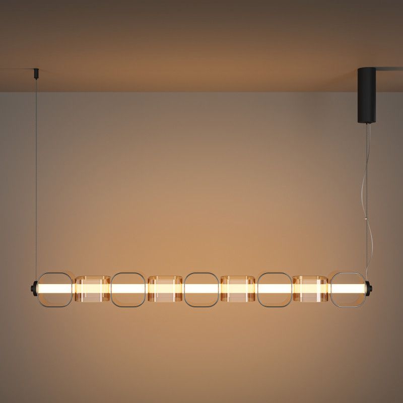 Подвесной светильник 12*18*330 см, LED*22W, 3000K, Maytoni Ritmo MOD381PL-L45B3K, черный