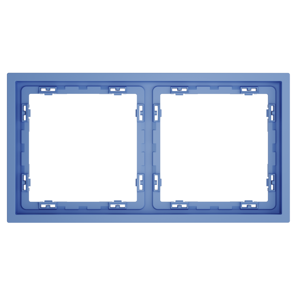 Рамка пластиковая S70 на 2 поста, деним Voltum VLS100215