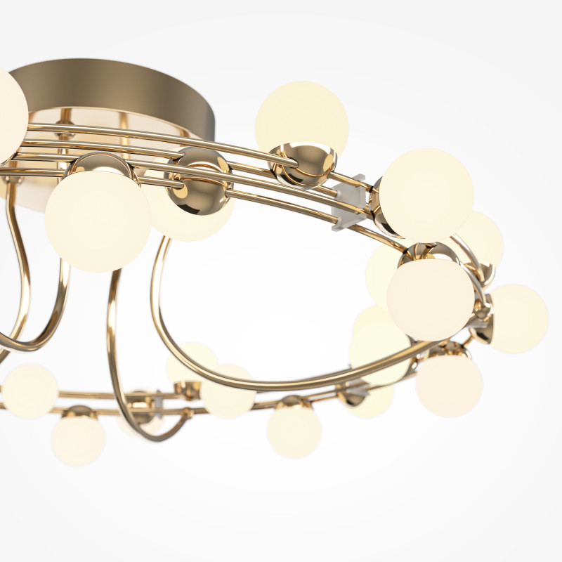 Накладная люстра 60*60*20 см, LED, 55W, 3000К, Maytoni Tessara MOD081CL-L36G3K золотой