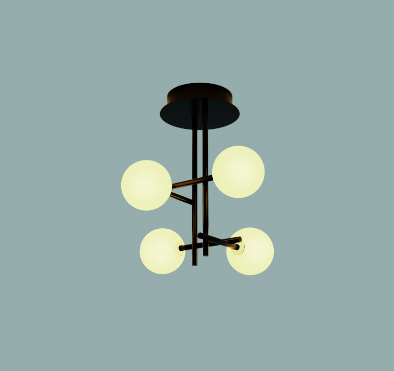 Люстра 35,5*32,2*37,5 см, G4 * 4 20W,  Mantra Cellar 7633, черный