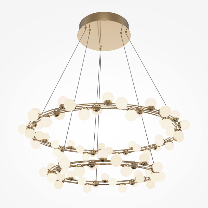 Каскадная люстра 80*80*310 см, LED, 116W, 3000К, Maytoni Tessara MOD081PL-L84G3K золотой