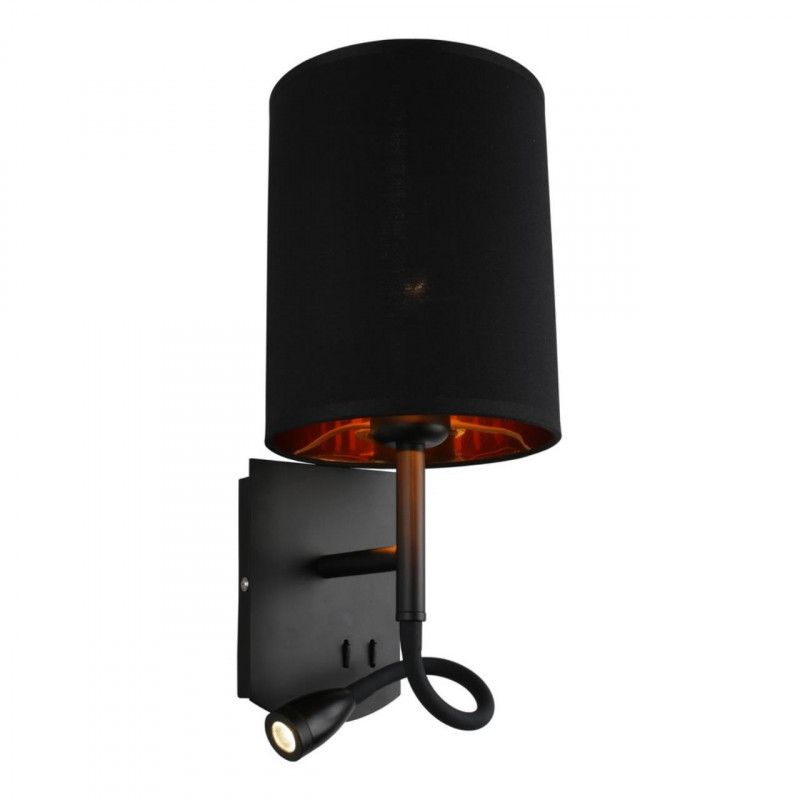 Бра 21*16*16 см, 2*E27, 60W, Omnilux Omnilux 627 OML-62711-02, черный