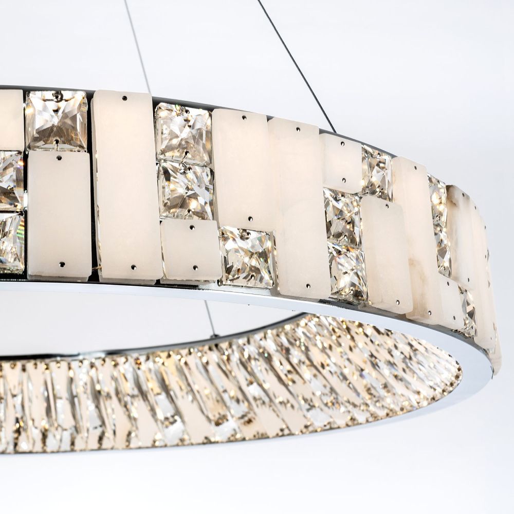 Подвесная люстра 80x80x40см, LED, 93Вт, 3000 / 5500K, Modelux ML.6988.800P CR Хром