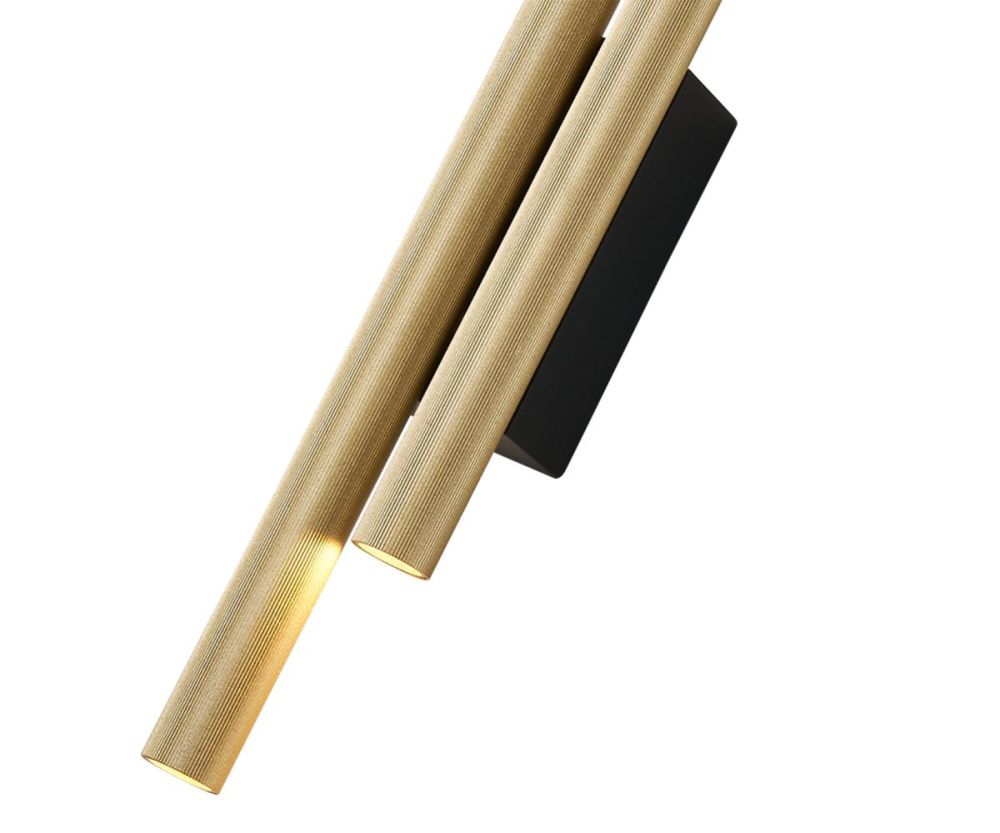 Настенный светильник 38 см, 12W, 3000K, Kink Light Элени 08463-382,33-19, золото-черный