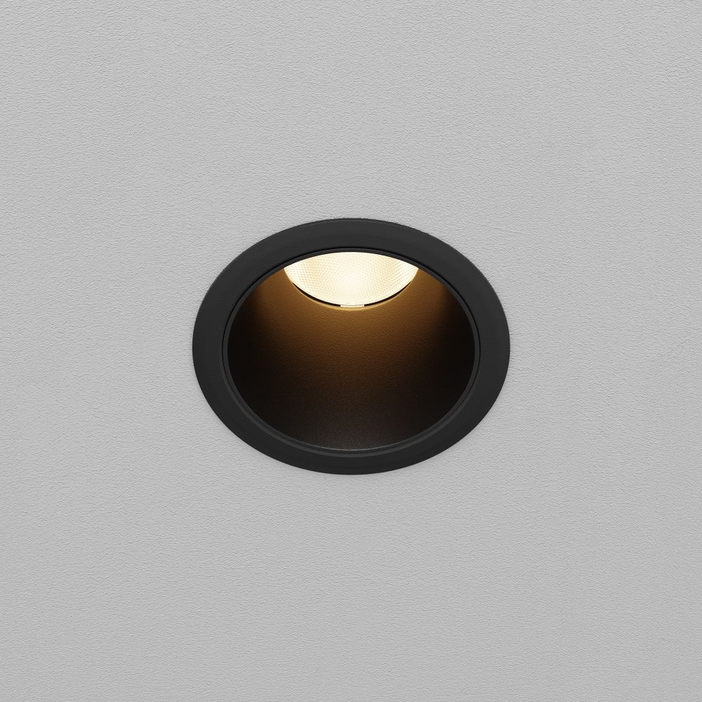 Встраиваемый светильник 7*10 см, вр 6 см, *LED*10W, 3000K, Maytoni Dip DL116-10W-3K-B, Черный