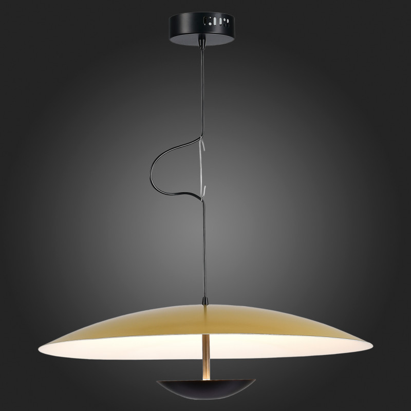 Светильник подвесной 60*160 см, 1*LED 40W 3000K золотистый,черный ST Luce Armonico SL6502.213.01