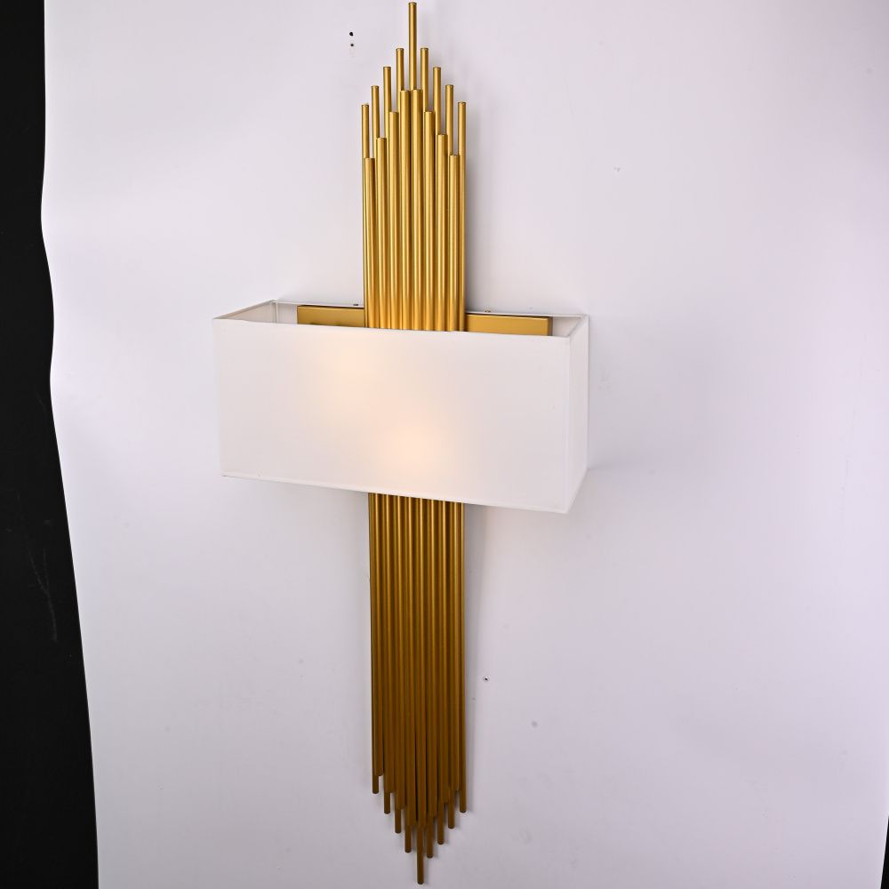 Бра Sohne CG 90-0009 FIORE White H120 W43 40*40*120 см, 2*E14*40W, 3000K, ImperiumLoft 44.27, Золотистый