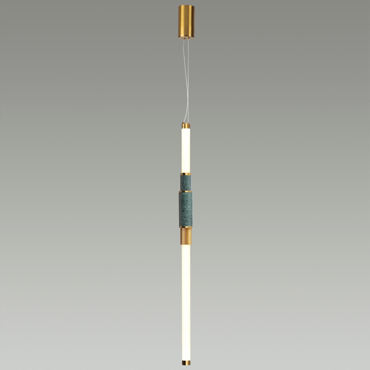 Подвесной светодиодный светильник 86*6*200 см, LED 14W 3000K Odeon Light Marmi 4360/14L античная бронза