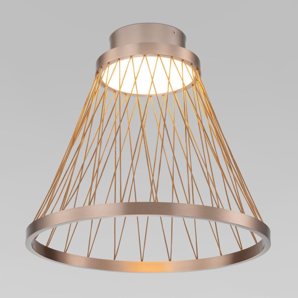 Светильник 40*40*35,5 см, LED*18W, 3000K, Eurosvet Cesta 40018/1 LED, коричневый, a069290