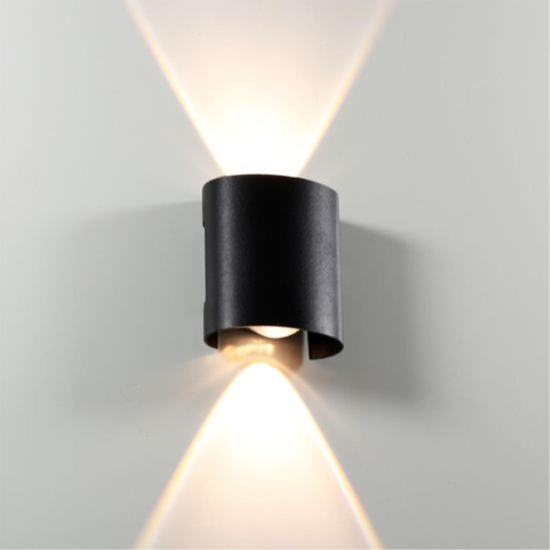 Настенный светильник 8*4*7,5 см, 2*LED*1W 4200K Arte Lamp Bosto A3122AL-2BK черный