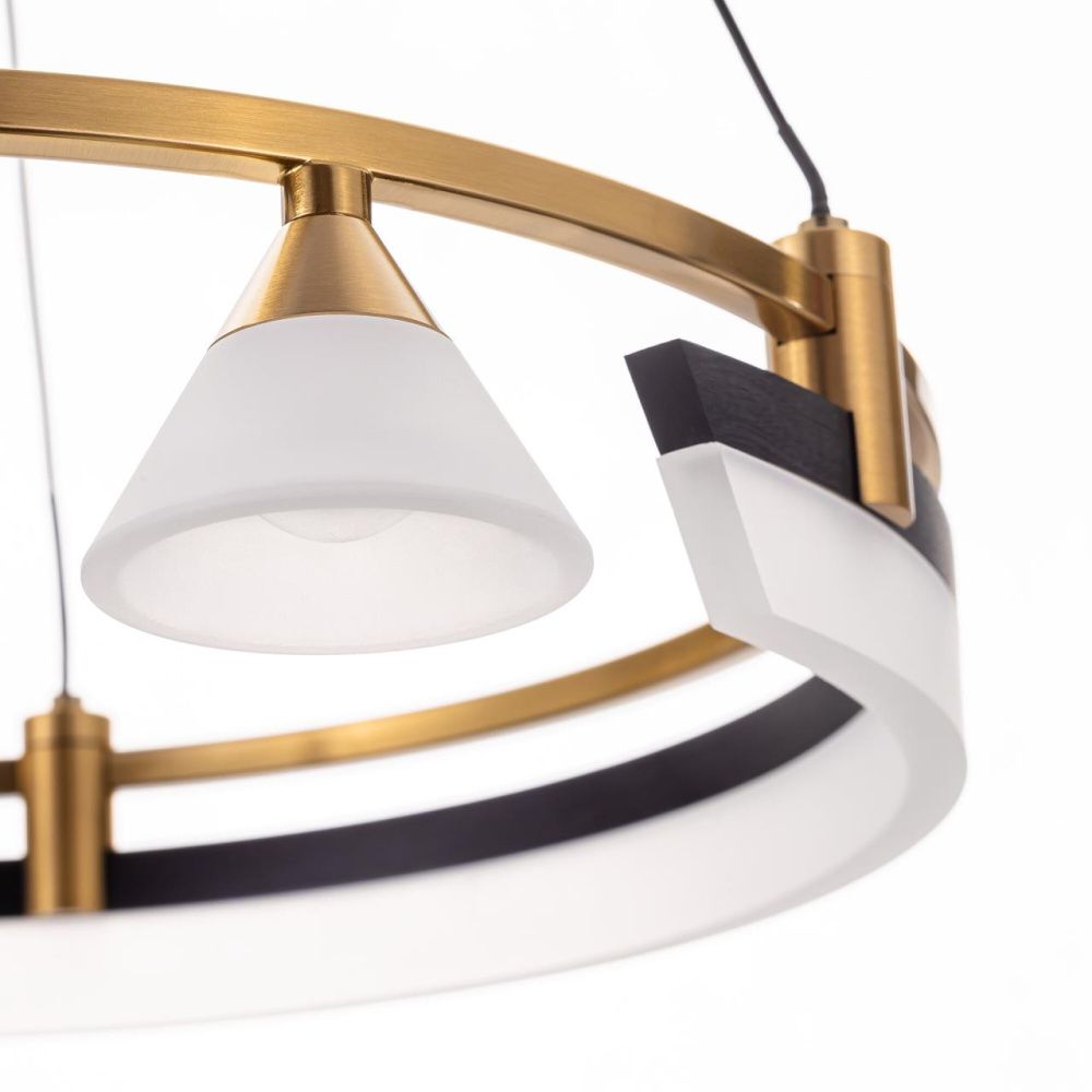 Подвесная люстра 40 см, 28W, 3000K, Citilux Helly CL211042, черный-бронза