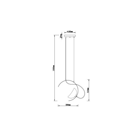 Подвесной светильник 19*29*155 см, 1*G9 черный Vele Luce Musicista VL5462P01