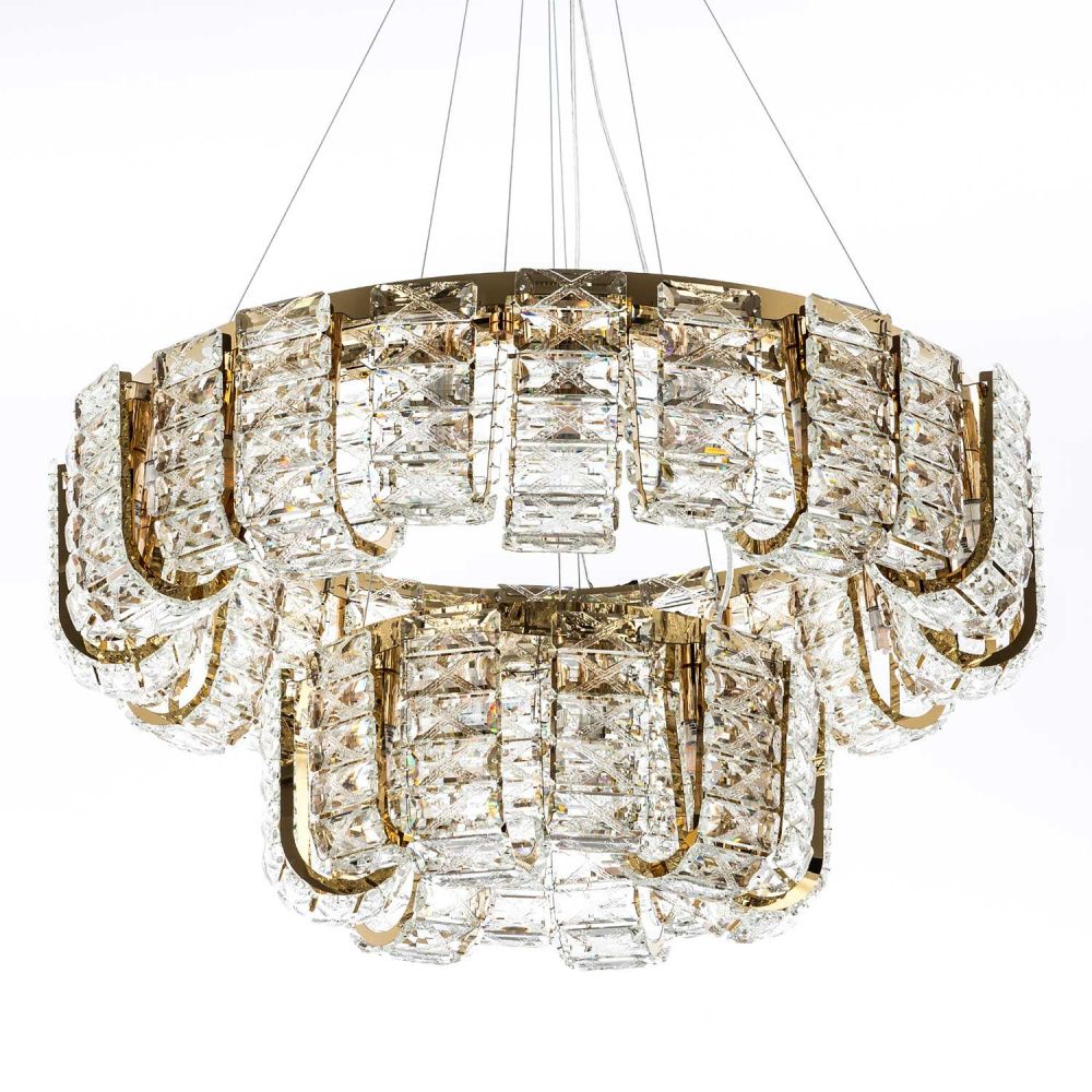 Подвесная люстра 80*60/120 см, 36*G9 MODELUX ML.755.36 GD золото