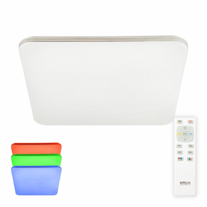 Светильник 49 см, 68W с пультом RGB Citilux Симпла CL714K680G RGB