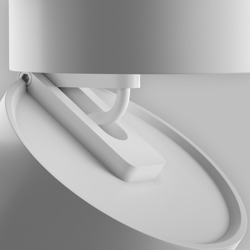 Накладной светильник 8,5*8,5*8 см,  LED, 12W, 3000К, Maytoni Technical ONDA C024CL-12W2.7K-W-1 белый