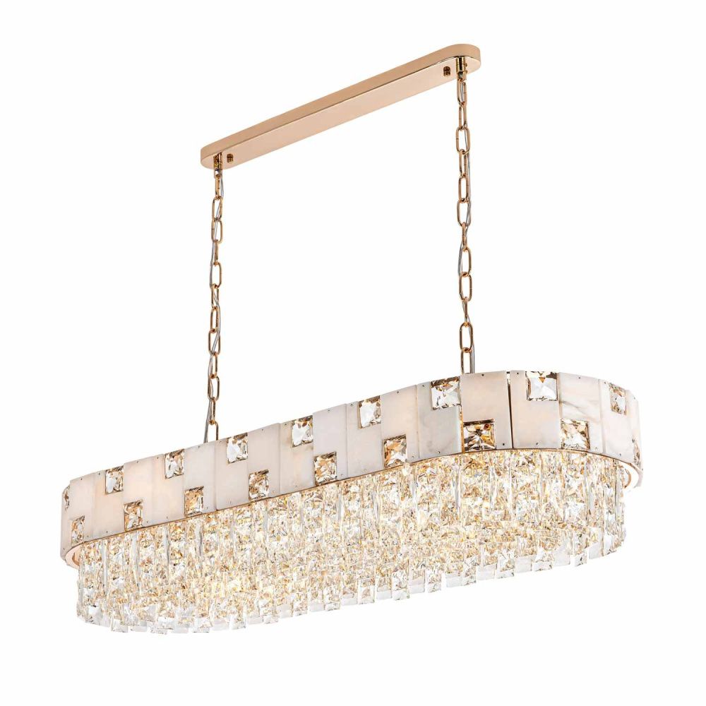 Подвесная люстра 35*100*50/100 см, 10*Е14 MODELUX premium ML.6986.1000P GD золото