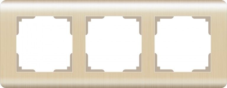 WL12-Frame-03 / Рамка на 3 поста  (шампань), 4690389079146